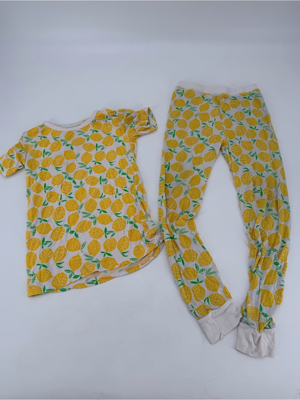 Little Sleepies Lemon Pajamas 7 8 FLAWS